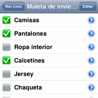 Rex Lists, listas de control para iPhone